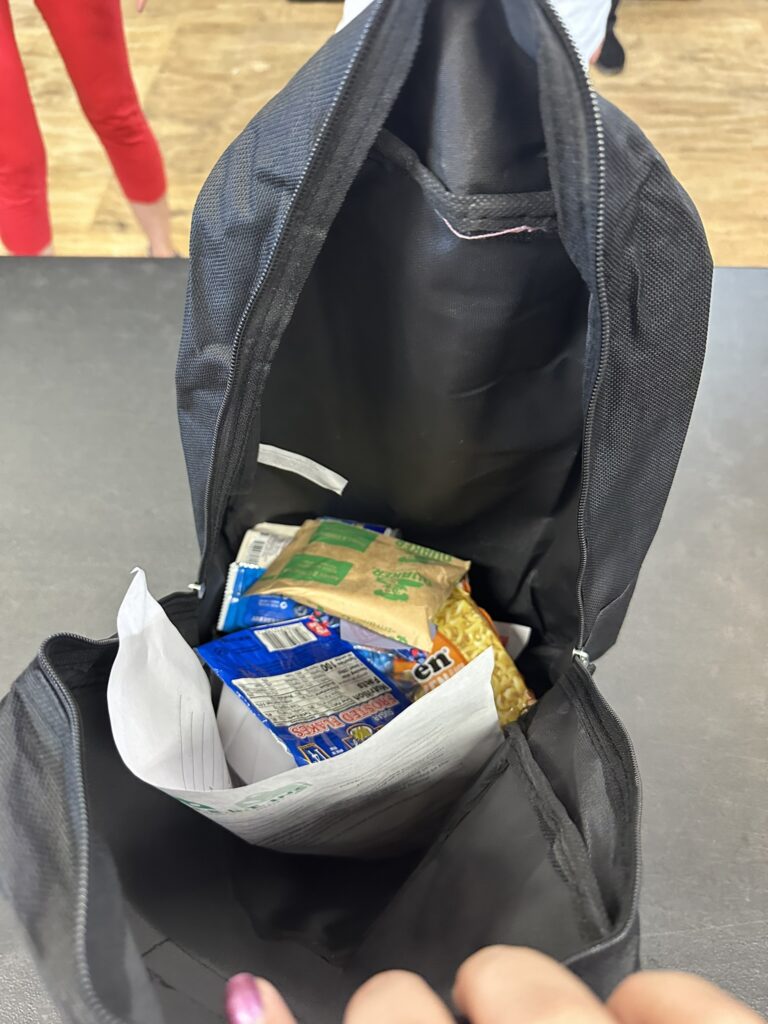 Backpack of Food for a hungry child.